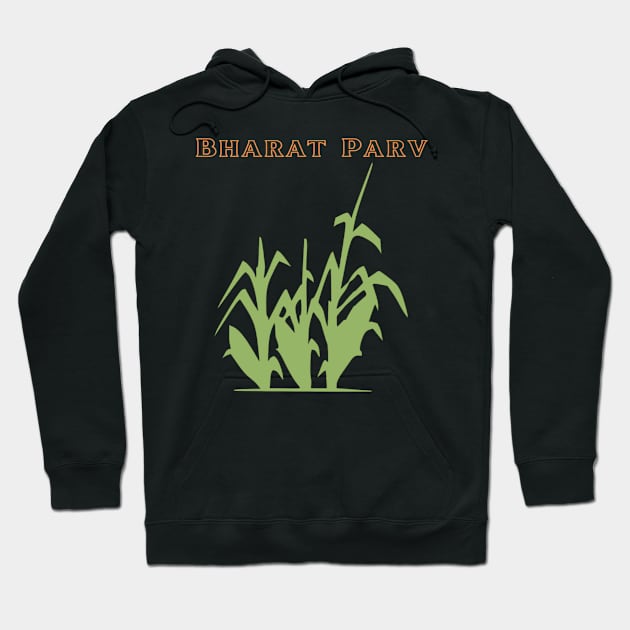 Bharat Parv - Green Plant Hoodie by Bharat Parv